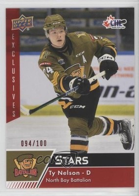 2022-23 Upper Deck CHL Stars Exclusives 94/100 Ty Nelson #322 01ks
