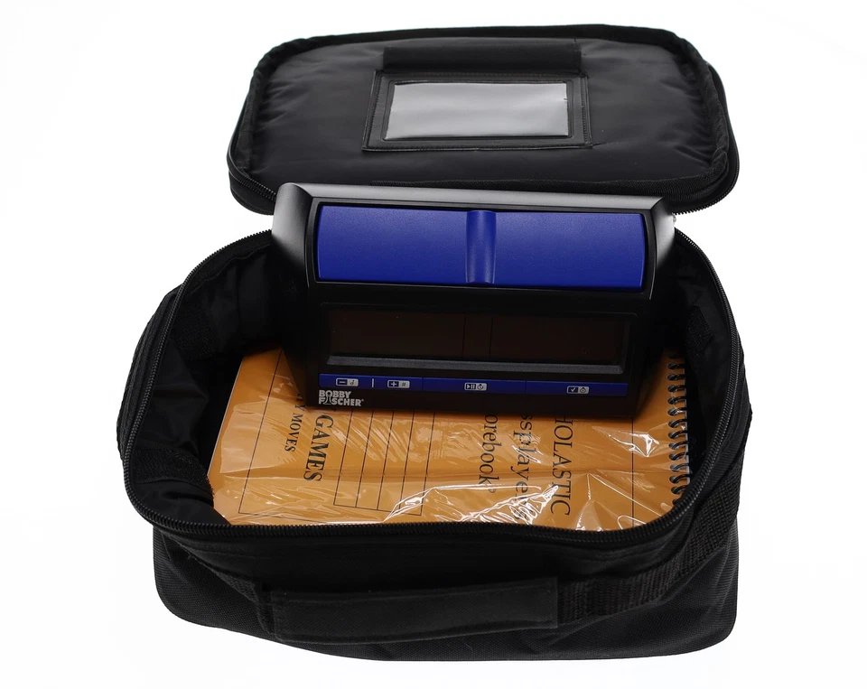 Bolsa de viaje de ajedrez acolchada WE Games, se adapta a reloj de ajedrez o piezas, negra, 9,5 pulgadas Foto 3 de 3