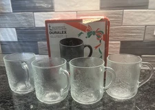 Boxed Set Christmas Tree Mugs Duralex Les Verreries De Saint Gobain Embossed 4