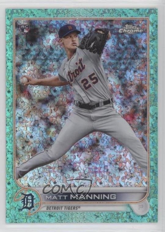 2022 Topps Chrome Aqua Mini-Diamond Refractor 36/199 Matt Manning #57 10lj