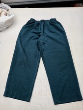 Alfred Dunner Green Elastic Waist Pull On Pants Size 12 Pockets USA MADE