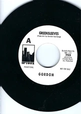 GORDON- "GREENSLEEVES"/"SEND FOR ME"- UPTOWN 750- PROMO- GARAGE ROCK- NM