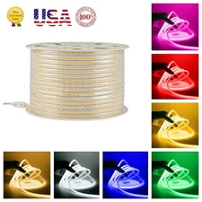 Waterproof COB LED Strip IP68 Outdoor Light Rope 110V with Power Cord