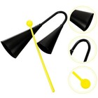 Metal Cowbells Calling Bell Black Musical Instrument for Outdoor (Small