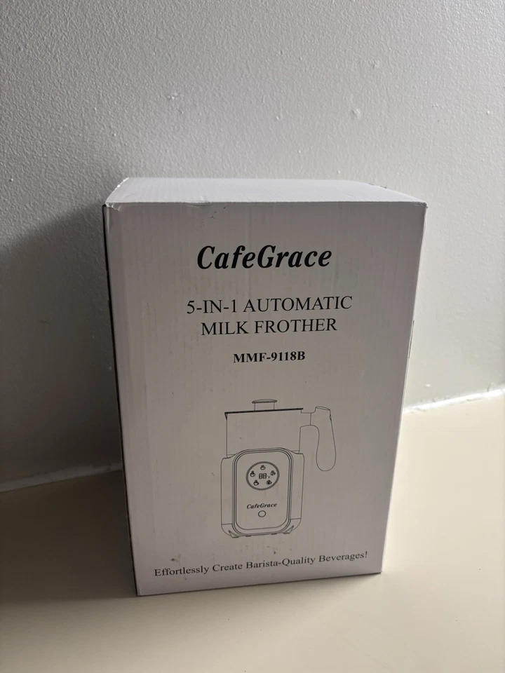 CafeGrace 5-in-1 LED Milk Frother & Steamer | Hot & Cold Foam, Barista Style! - Image 4 of 4