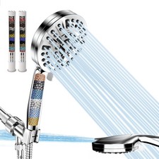 Drivse iondrops Filtered Shower Head with Handheld,High Pressure Showerhead w...