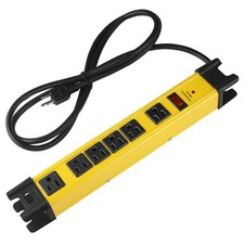 Heavy Duty Power Strip Surge Protector 6 Outlet Industrial Power Strip With 15a