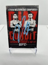 Nick Diaz - UFC 143 vs Carlos Condit On-Card Poster Auto MMA
