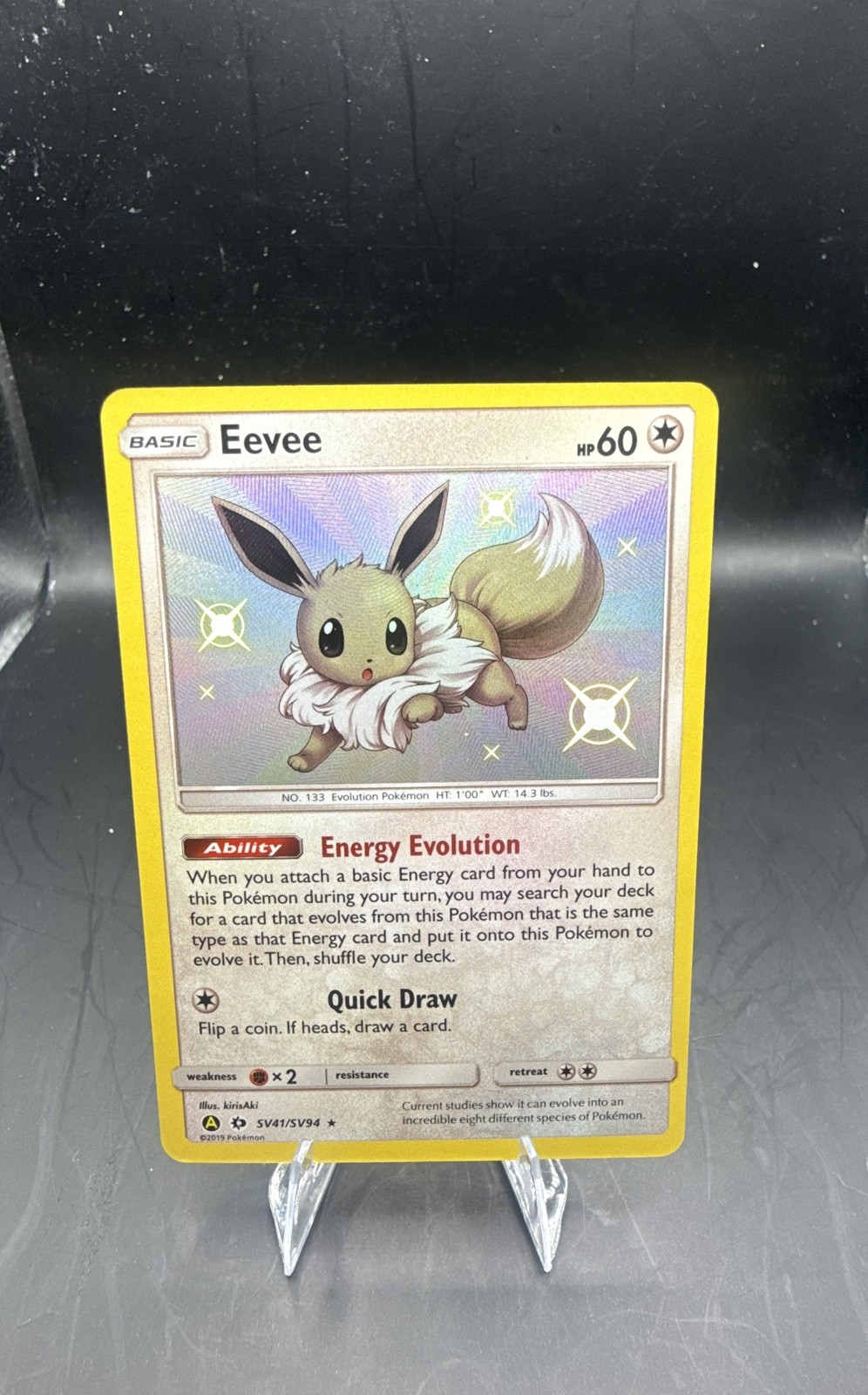Eevee SV41/SV94 Hidden Fates: Shiny Vault Holo