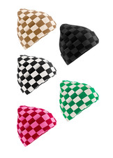 Checkerboard Chequered Knit Beanie Beechfield...