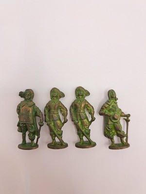 Vintage Zinn Figuren aus 80er - Ü-Ei - 4 Stück - Konvolut - Musketiere