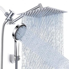 Shower Head High Pressure Rainfall/Handheld Shower Combo Height/Angle Adjustable