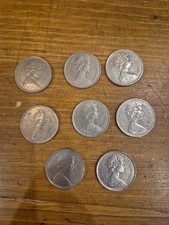 UK 10p New Pence Coins x8 – 1970–1977 Elizabeth II