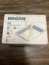 BROAN 678 Ventilation Fan w/ Light Combo for Bathroom. NO COVER PLATE