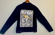 Spark Denim Jacket Mens Large Black Stretch Self Made