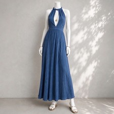 Mara Hoffman Swim Linny Halter Maxi Dress L B...