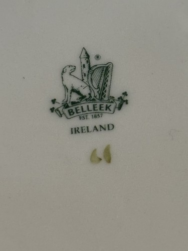 Belleek Irland Dalriada Kleeblatt Korbgeflecht Süßigkeitenschale Schmuckschatulle 5 Zoll - Bild 6 von 7