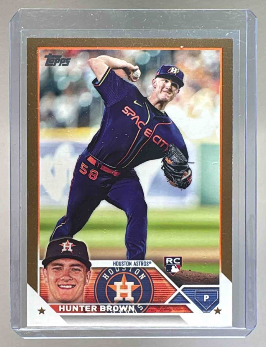 Hunter Brown 2023 Topps #111 Gold Rookie RC /2023