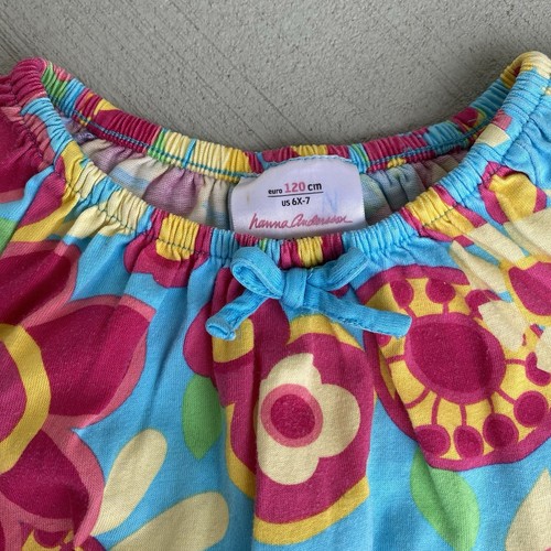 Hanna Andersson Bright Blue Pink Girl’s A-Line Floral Summer Dress - Size 7 EUC - Picture 12 of 12