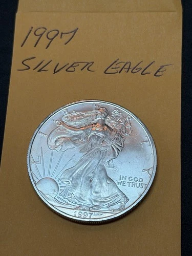 1997 WALKING LIBERTY AMERICAN EAGLE .999 FINE SILVER DOLLAR COIN 1oz. $1 USA