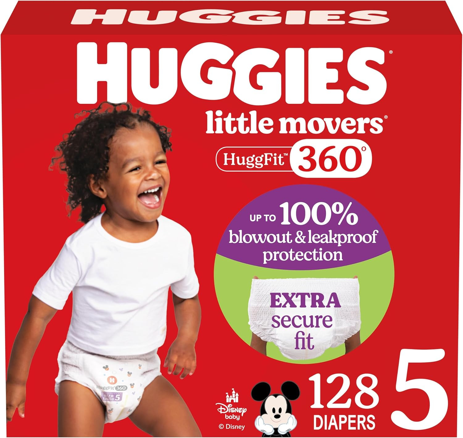 S, Little Movers Huggfit 360&deg; Baby Diapers With 360&deg; W