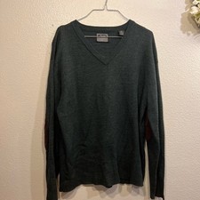 GAP MERINO WOOL V Neck Sweater Green Men's Sz: Md Classic 80's 90's