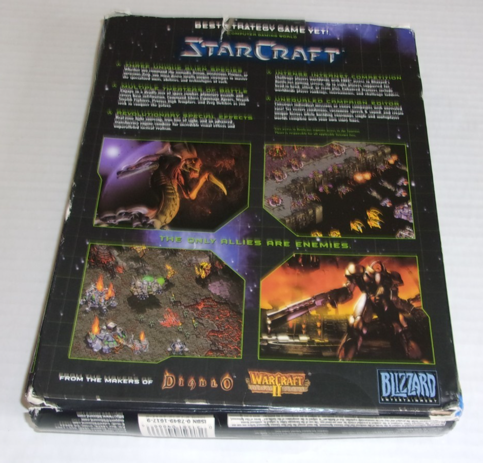 Used 1998 Complete Starcraft PC Big Box Star Craft Blizzard Free