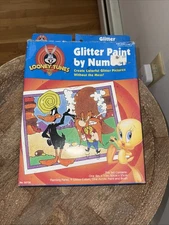 Vtg Craft Master 1997 Looney Tunes Glitter Paint By Number NIB Rare HTF