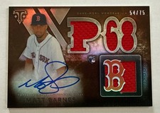 MATT BARNES 2015 TOPPS TRIPLE THREADS On Card AUTO ROOKIE CARD 54/75