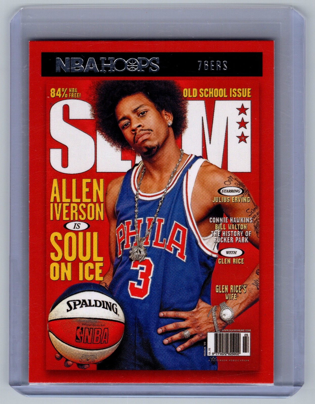2020-21 NBA Hoops SLAM #1 Allen Iverson 76ERS