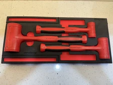 Snap-on HBFE302FR 3Pc Red Soft Grip Dead Blow Hammer Foam Set 20, 24, 48oz.