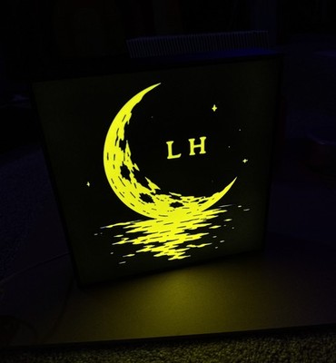 Lord Huron LED Custom Light Box - Moon & The Lake