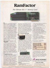 Applied Engineering RamFactor Computer Ad 1986 Apple II IIGS Memory Card