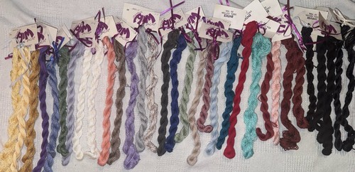 Lot 32 SEW YOUR WILD Needlepoint Thread Cotton/Rayon Skeins Cross Stitch 20 Yard