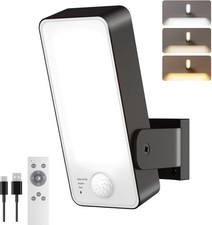 FULNIX Motion Sensor Light Outdoor, 10000mAh Rechargeable 600 Lumen Battery