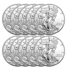 1 oz American Silver Eagle BU (Random Year) - Lot of 10