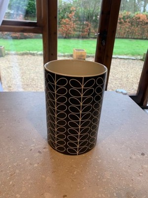 Orla Kiely Keramik Utensilientopf/Vase ''blau/grauer Stiel''. **SEHEN SIE SICH MEINE ANDEREN AN**