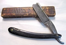 RARE VTG WADE & BUTCHER THE CELEBRATED HOLLOW GROUND 8/8 BARBER STRAIGHT RAZOR