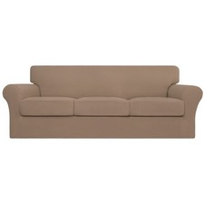 Easy-Going 4 Pieces Stretch Couch Cover Sofa Cover for Dogs Washable Sofa