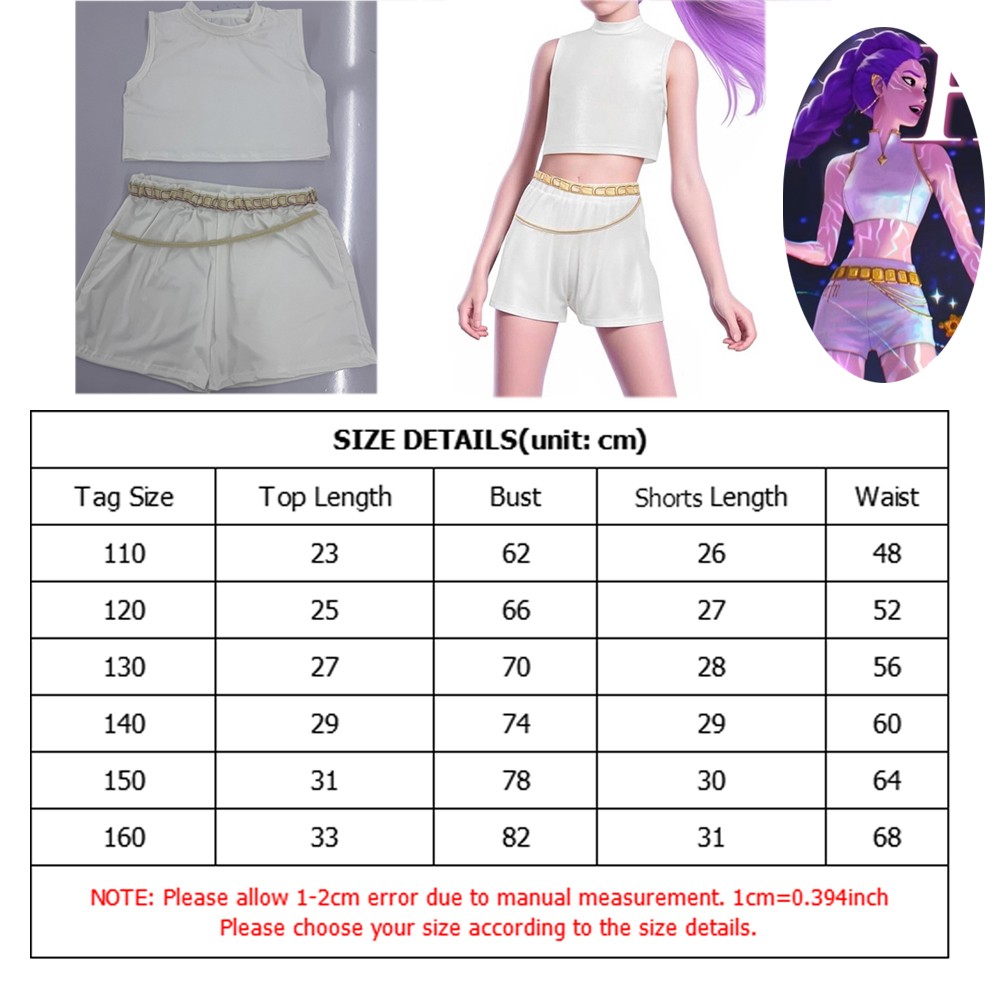 Kids Girls KPop Demon Hunters Costume Rumi Zoey Cosplay Fancy Dress Wigs Outfits