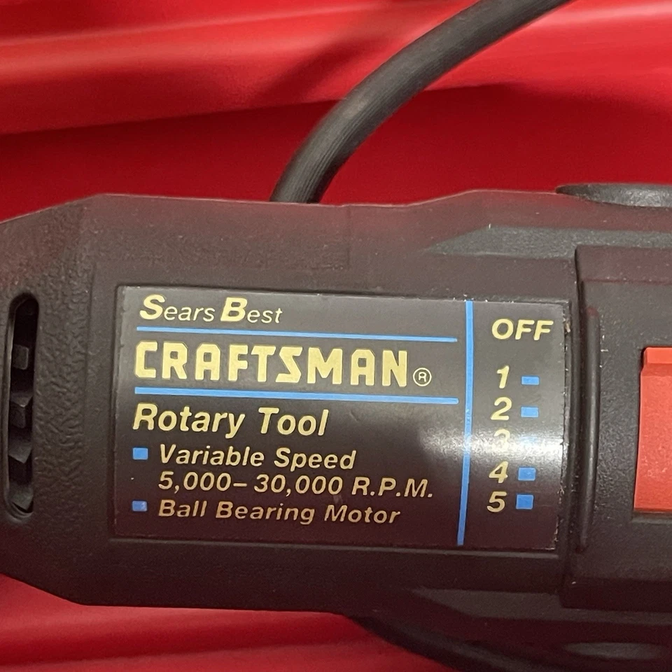 Sears Craftsman Rotary Tool Kit Variable Speed 5,000–30,000 RPM w/ Case & Bits - Image 4 of 4