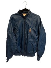 Vintage KING LOUIE Full Zip Jacket Pro Fit Union Made In USA Navy Sz L