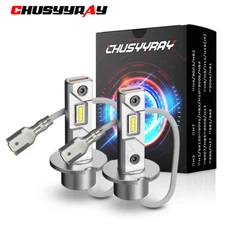 2Pcs H3 LED Fog Light Bulb Conversion Kit Super Bright White DRL Lamp 6000K 100W