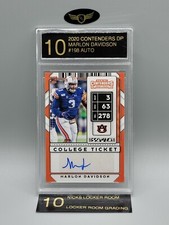 2020 Panini Contenders Auburn Falcons MARLON DAVIDSON #198 rookie auto LRG 10