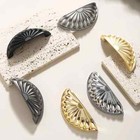 Glänzender goldfarbener Muschelgriff, Schubladengriffe, Schrankgriffe, modische