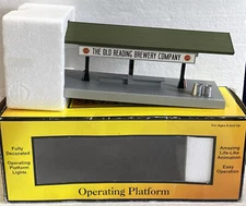 MTH Rail King 30-90190 ~ The Old Reading Brewing Operating Freight Platform