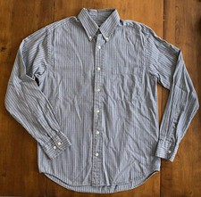Mens EDDIE BAUER BUTTON DOWN DRESS SHIRT Relaxed Fit CHECKERED PLAID Collar S