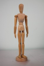 MANICHINO ARTISTICO COLORE 32 cm SNODABILE UOMO IN LEGNO DISEGNO ALLESTIMENTO