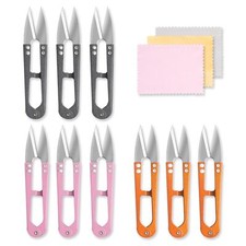 9 Pcs Sewing Scissors Thread Snips, 4.1 Inch Yarn Snips, High-Carbon Steel Th...