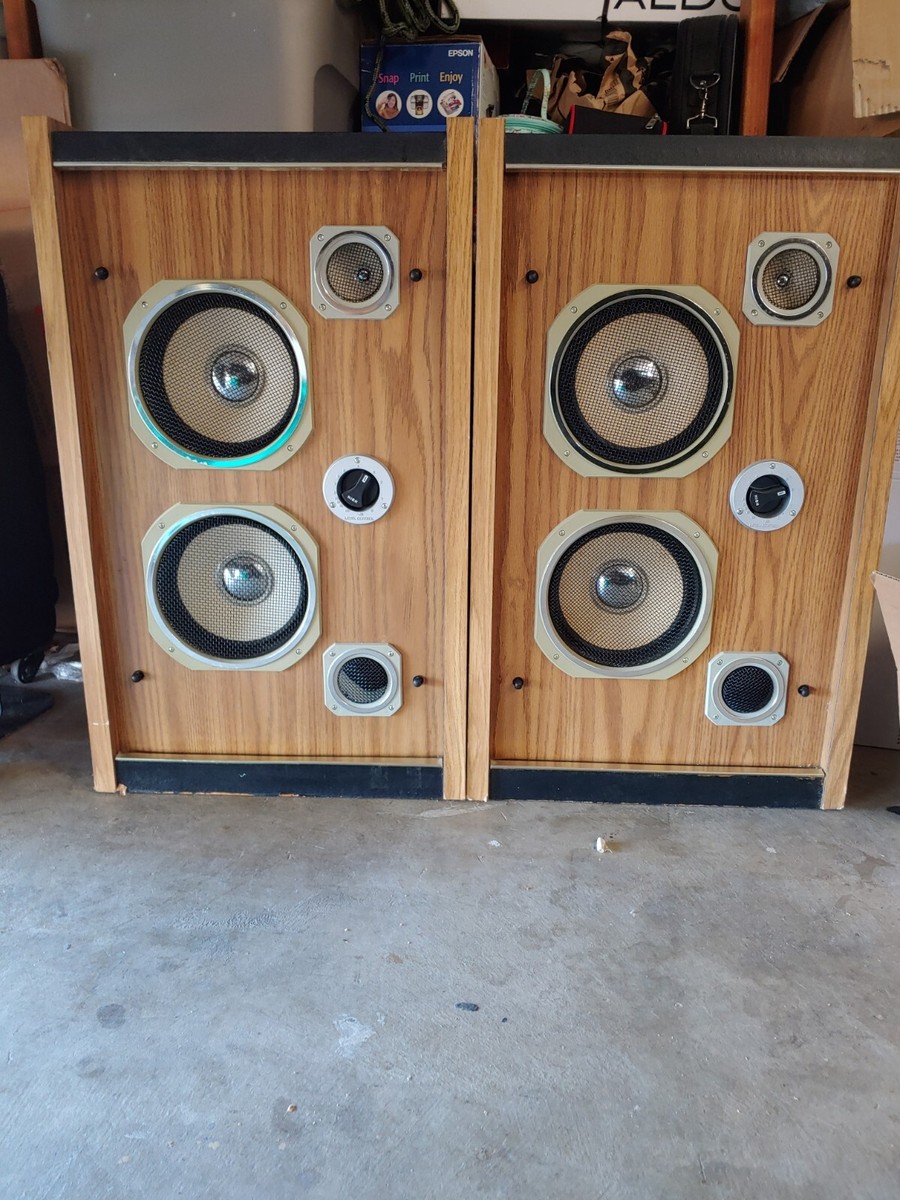 VINTAGE RARE PILOT Hi-Fi Quality Floor Speaker WOOFERS Each AMP